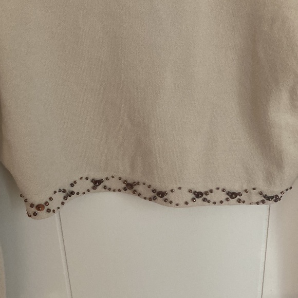 Loft Women’s Cropped Cardigan with Beaded details size M As Is - Picture 6 of 7